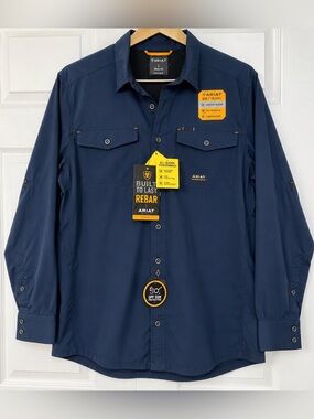 Ariat Navy Lightweight Long-Sleeve Shirt Jacket